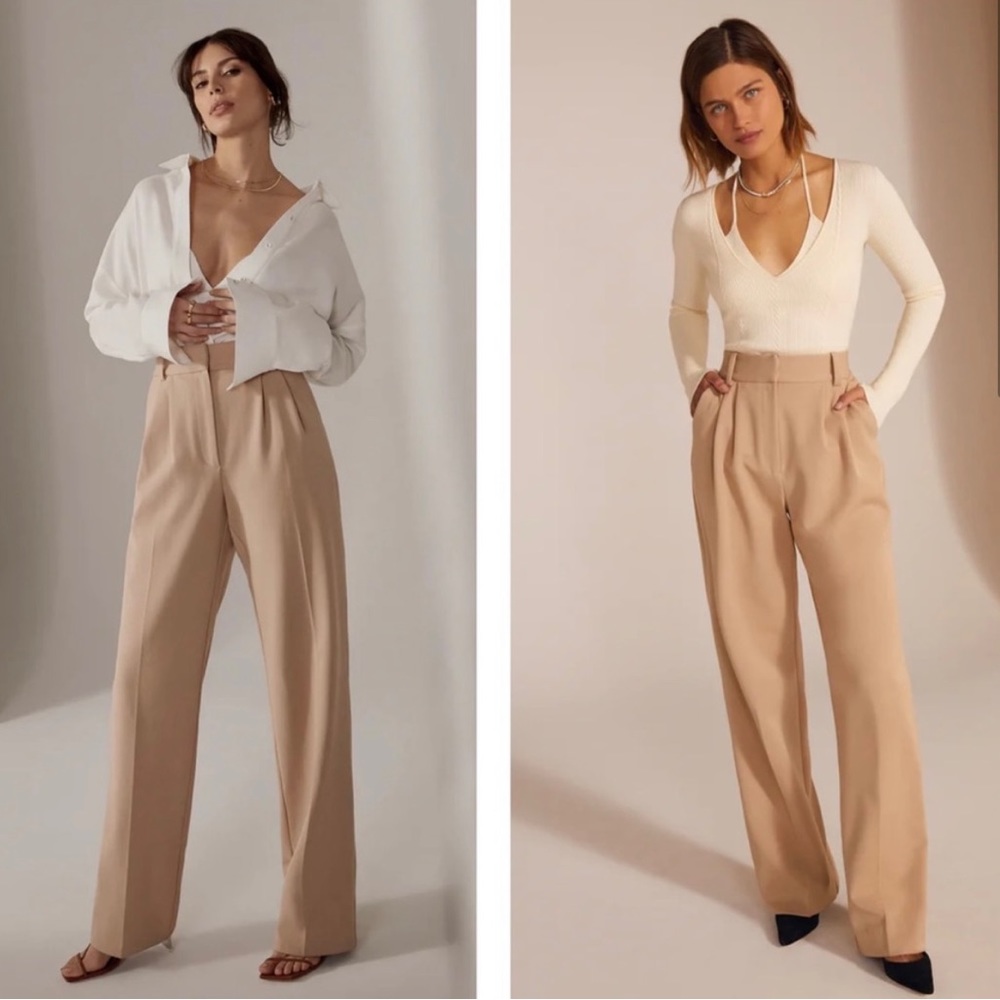 Favorite Daughter Favorite Pleated Pants in Beige Size 10